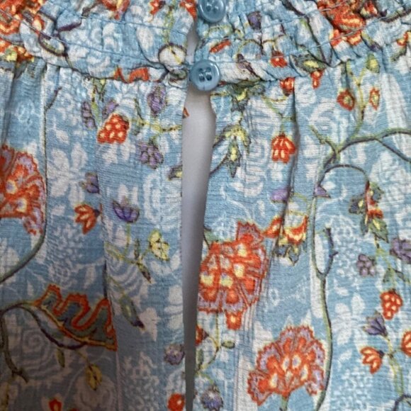 MELLODAY FLORAL PRINT DALTON SLEEVE TOP, SIZE Large - Picture 4 of 9